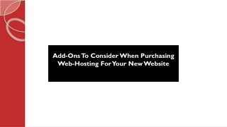 Add-Ons To Consider When Purchasing Web-Hosting For Your New Website