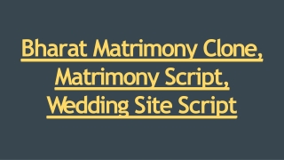 Best Bharat Matrimony Clone Script - Scriptstore.in