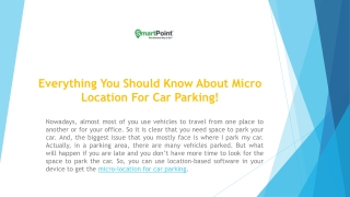 Looking For The Best Micro Location For Car Parking In USA?