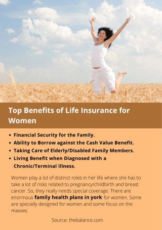 Top Benefits of Life Insurance for Women