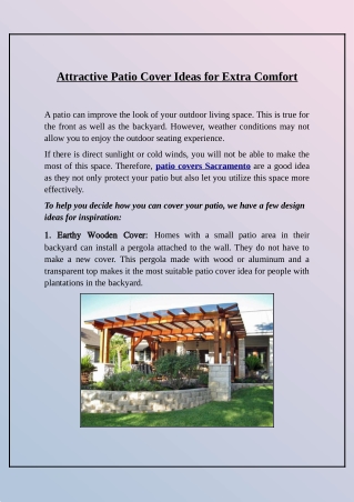 What Are the Best Options for Enhancing Comfort With a Stylish Patio Cover?
