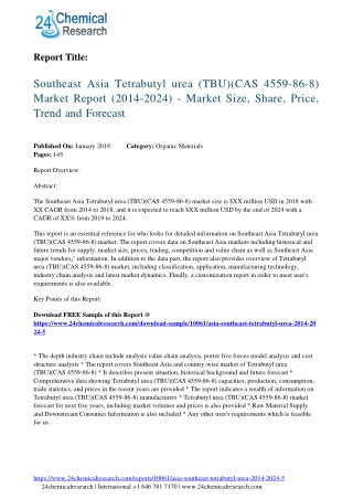 asia-southeast-tetrabutyl-urea-2014-2024-5-24chemicalresearch