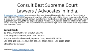 Consult Best Supreme Court Lawyers