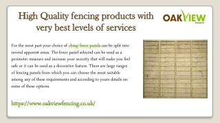 Get the High Quality fencing products with very best levels of services