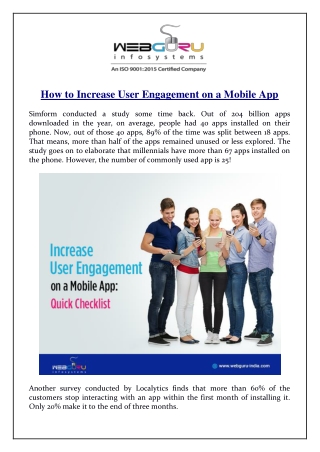 How to Increase User Engagement on a Mobile App