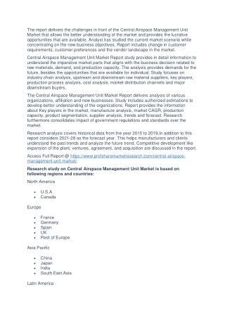 Central Airspace Management Unit Market