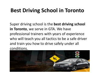 mto approved driving school in toronto