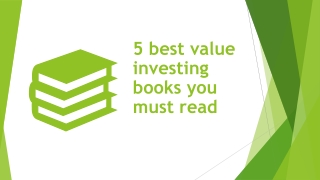 5 Best Value Investing Books to Read
