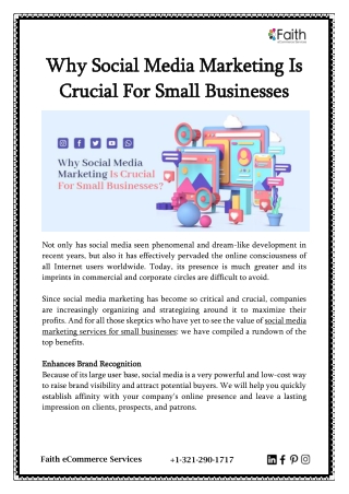 Why Social Media Marketing Is Crucial For Small Businesses