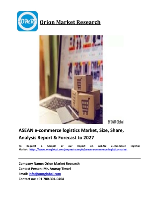 ASEAN e-commerce logistics Market Trends, Size, Competitive Analysis and Forecas