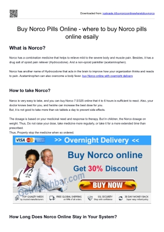 Buy Norco Pills Online - where to buy Norco pills online Easily