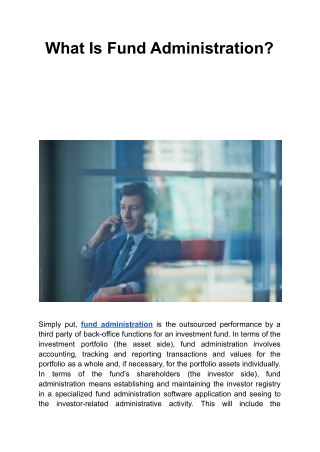 What Is Fund Administration?