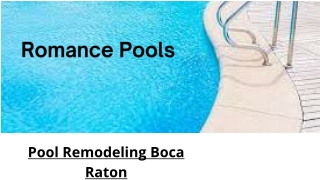 WHY DO YOU NEED SWIMMING POOL REMODELING