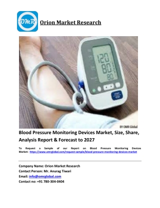 Blood Pressure Monitoring Devices Market Trends, Size, Competitive Analysis and