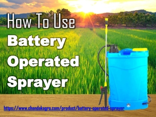 how to use battery operated sprayer