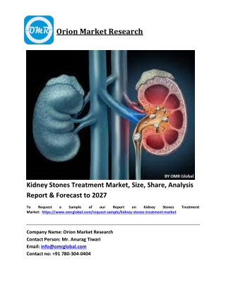Kidney Stones Treatment Market Trends, Size, Competitive Analysis and Forecast 2