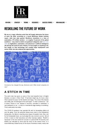 How to Reskill for the Workplace of the Future