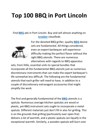 Top 100 BBQ in Port Lincoln