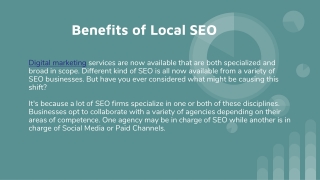  Benefits of Local SEO