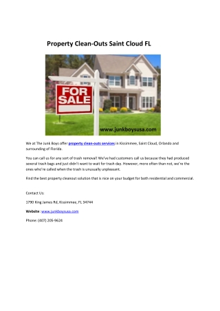 Property Clean-Outs Saint Cloud FL