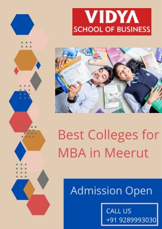 Admission open in the best colleges for MBA in Meerut.