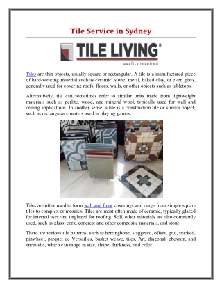 Tile Service Sydney