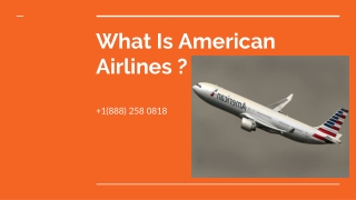 What Is American Airlines 1-888-258-0818