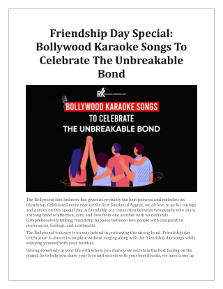 Friendship Day Special- Bollywood Karaoke Songs To Celebrate The Unbreakable Bond