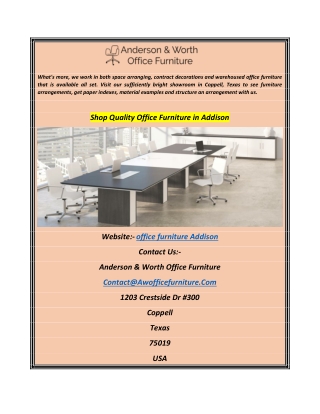 Shop Quality Office Furniture in Addison