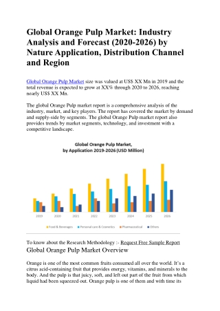 Global Orange Pulp Market