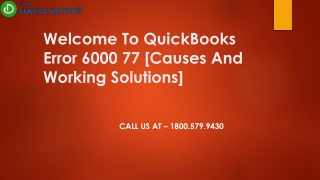 How to work QuickBooks Error 6000 77