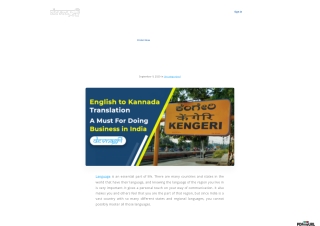 English To Kannada Translation – A Must For Doing Business in India