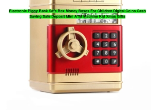 Electronic Piggy Bank Safe Box Money Boxes For Children Digital Coins Cash Saving Safe Deposit Mini ATM Machine Kid Xmas