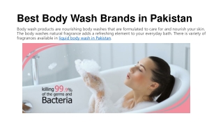 Best Body Wash Brands in Pakistan