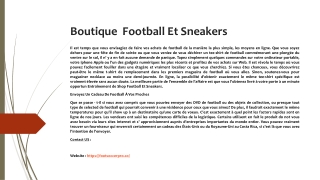 Boutique  Football Et Sneakers