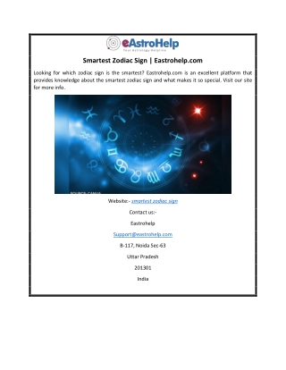 Smartest Zodiac Sign Eastrohelp.com