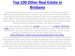 Top 100 Other Real Estate in brisbane-converted