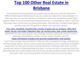 Top 100 Other Real Estate in brisbane-converted-converted