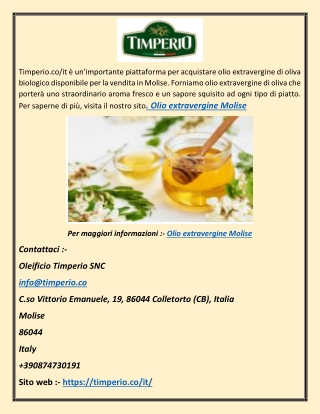 Olio extravergine MoliseDRFVNGV