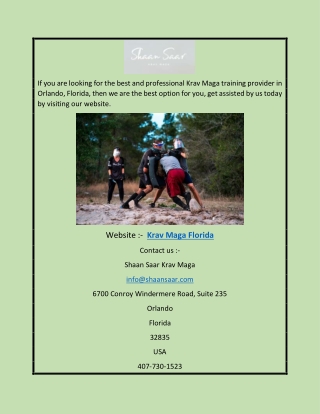 Krav Maga Florida | ShaanSaar.com