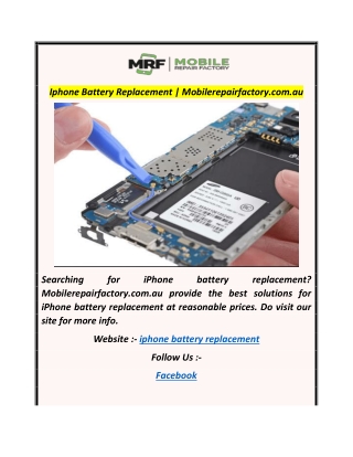Iphone Battery Replacement  Mobilerepairfactory.com