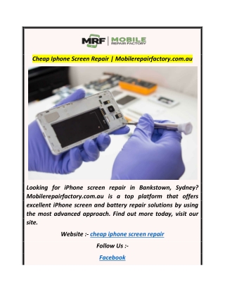 Cheap Iphone Screen Repair  Mobilerepairfactory.com