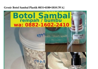 Grosir Botol Sambal Plastik Ô8ᣮl·Կl8Ô·l8lÔ{WhatsApp}
