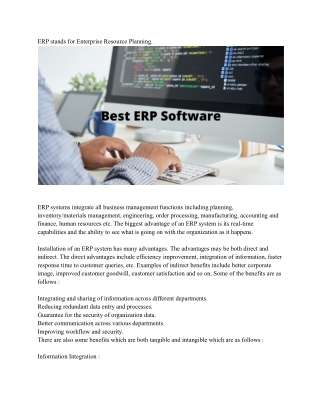 Best ERP Software