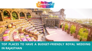 Top Places to Have a Budget-Friendly Royal Wedding in Rajasthan