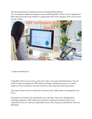 ERP Software Solution In Oman
