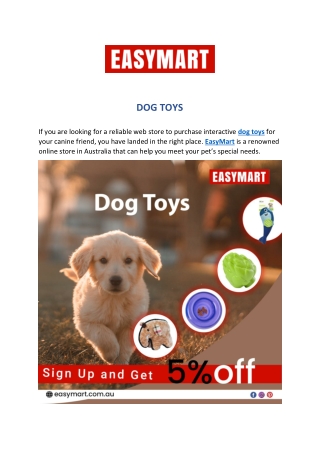 DOG TOYS PDF