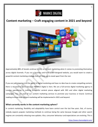 Content marketing – Craft engaging content in 2021 and beyond