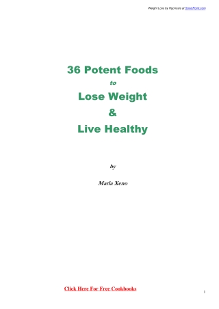 36 Potent Foods To Lose Weight & Live Healthy