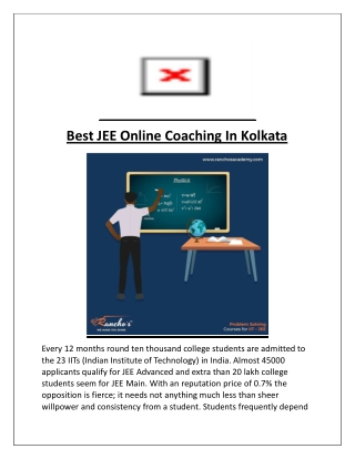 Best JEE Online Coaching In kolkata